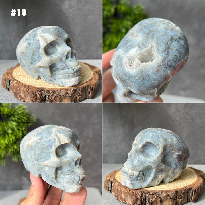 Moss Agate Skull