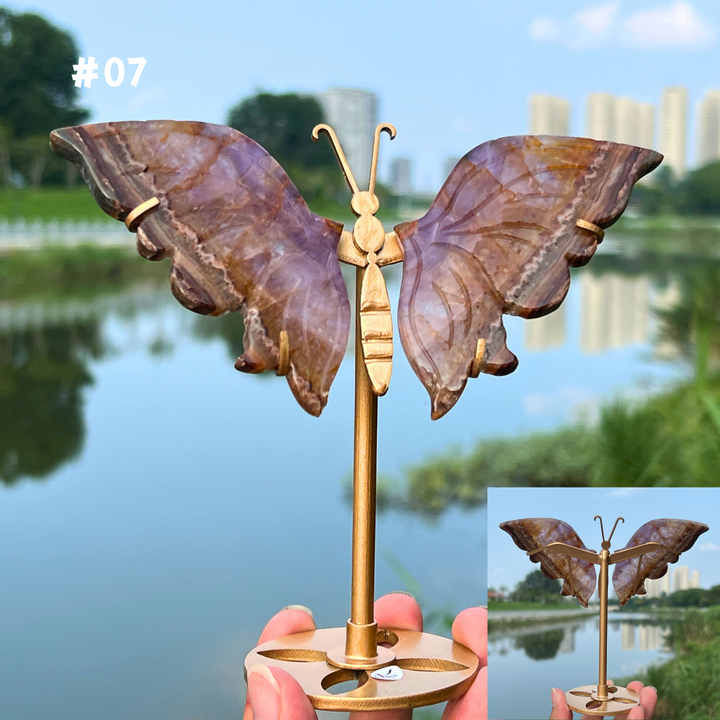 Amethyst Agate Butterfly