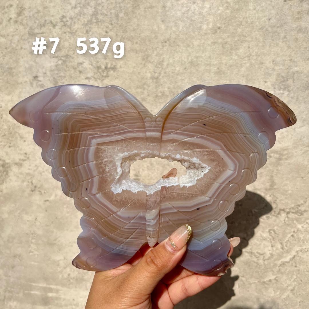 Unique, Agate Geode Butterfly