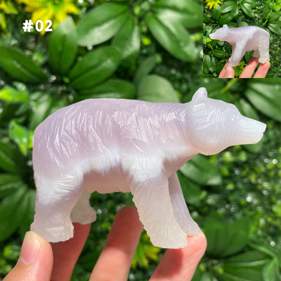 Unique,Agate Geode Bear