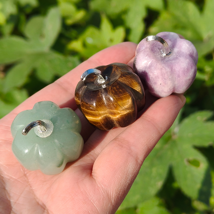 Natural Crystal Carved Pumpkin