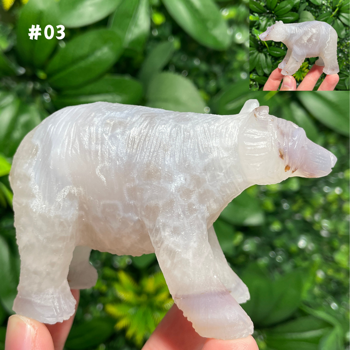 Unique,Agate Geode Bear