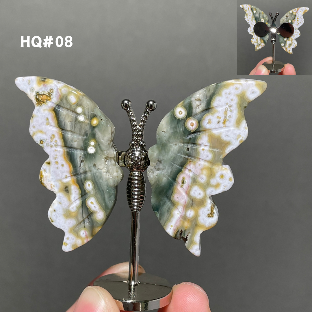 Unique,8th Vein Ocean Jasper Butterfly