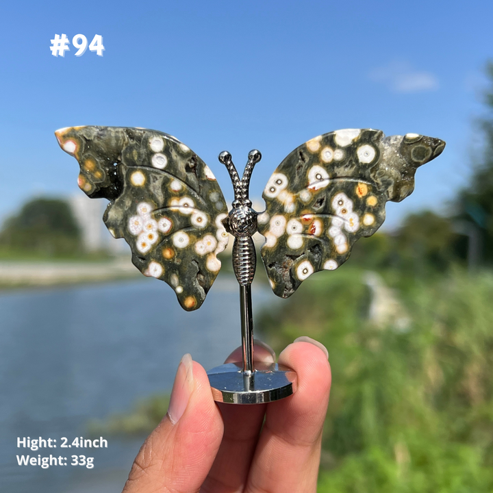 Unique,8th Vein Ocean Jasper Butterfly