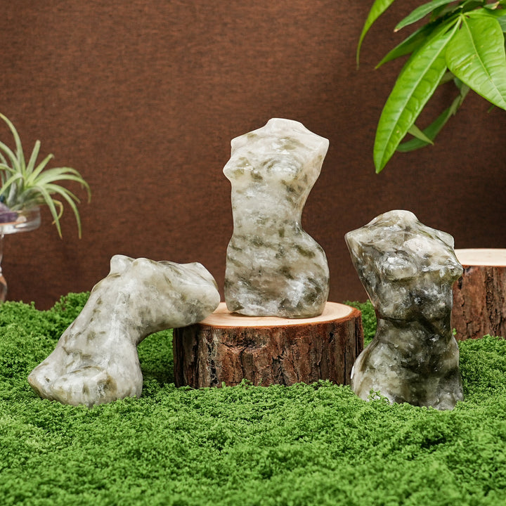 Smoky Quartz With Phlogopite Goddess Statue