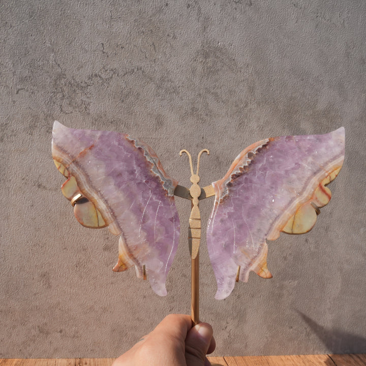 Amethyst Agate Butterfly Wings