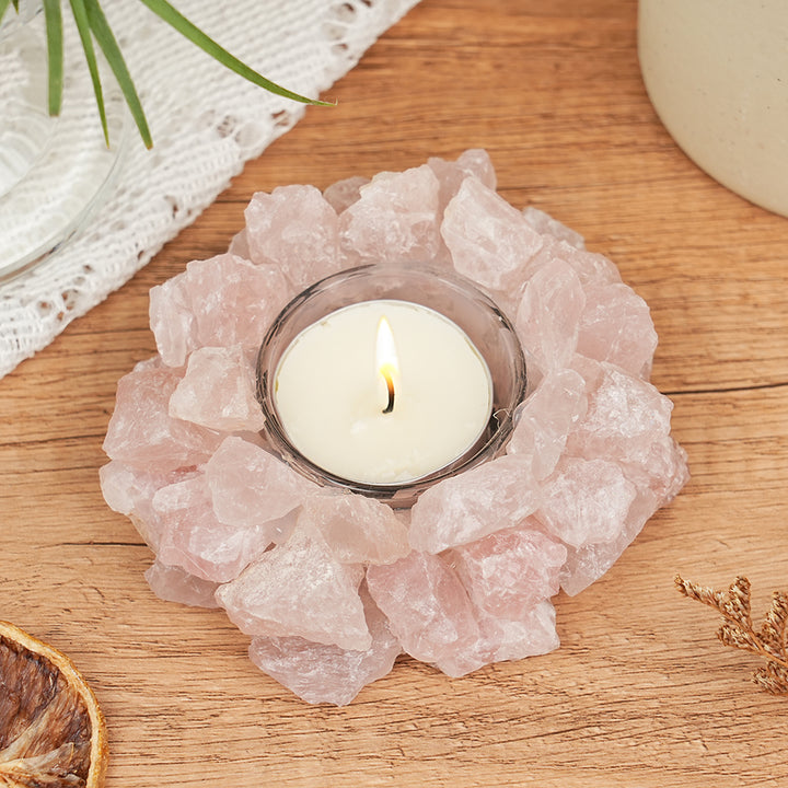 Natural Crystal Raw Stone Candlestick