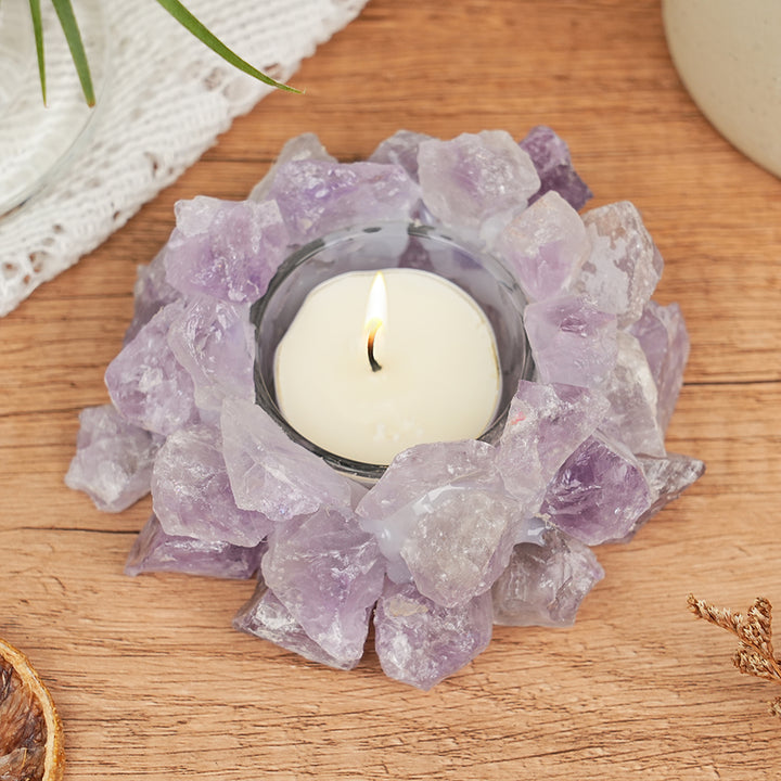 Natural Crystal Raw Stone Candlestick