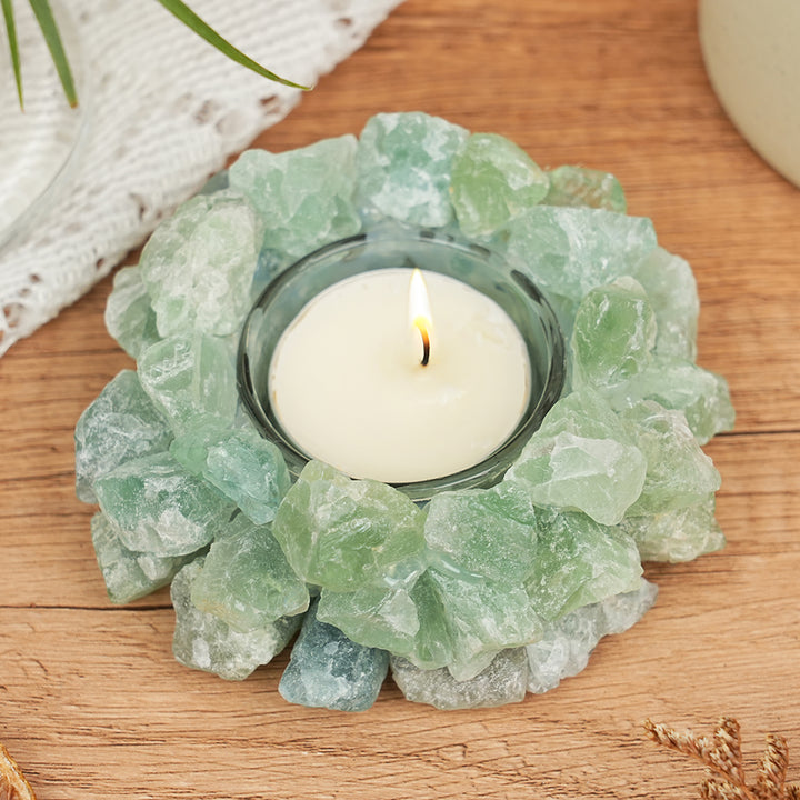 Natural Crystal Raw Stone Candlestick