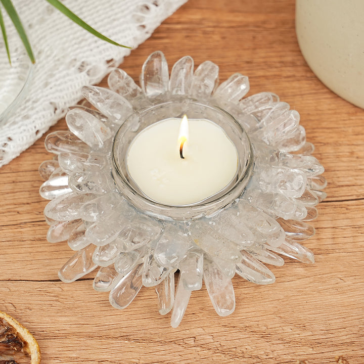 Natural Crystal Raw Stone Candlestick