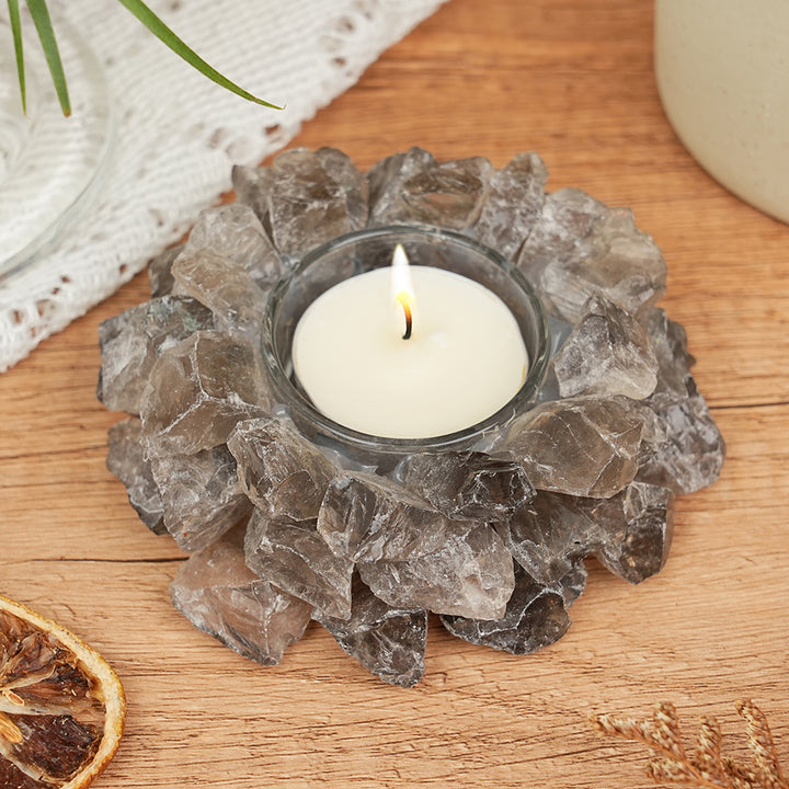 Natural Crystal Raw Stone Candlestick