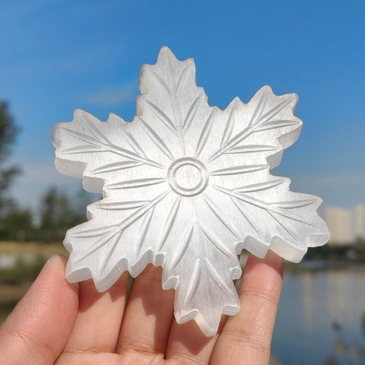Natural Selenite Snowflake