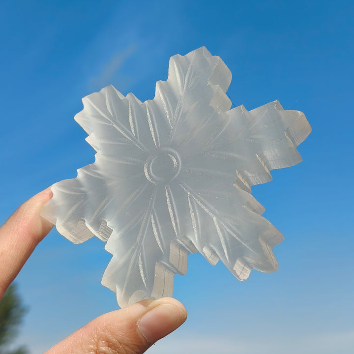 Natural Selenite Snowflake