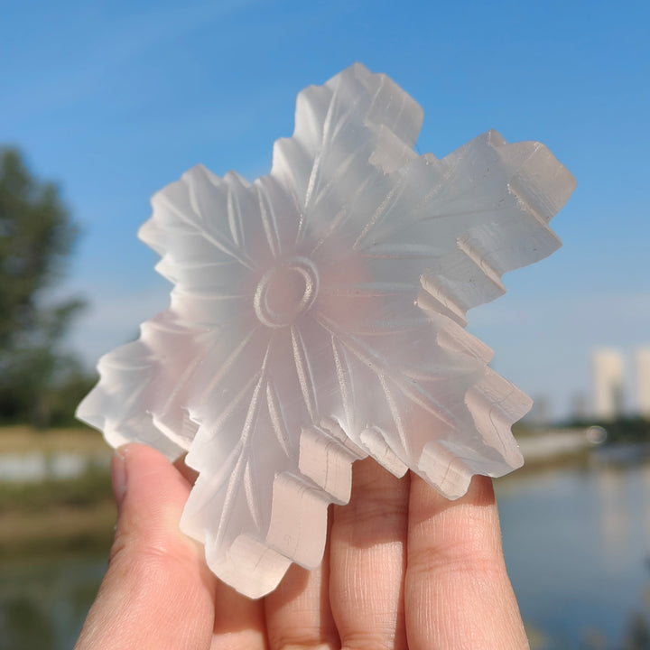 Natural Selenite Snowflake