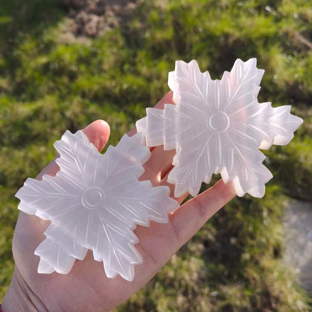 Natural Selenite Snowflake
