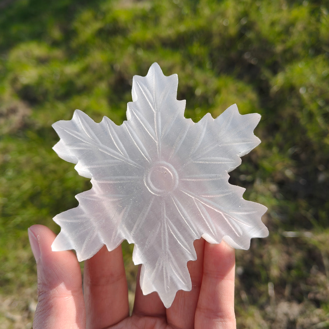 Natural Selenite Snowflake