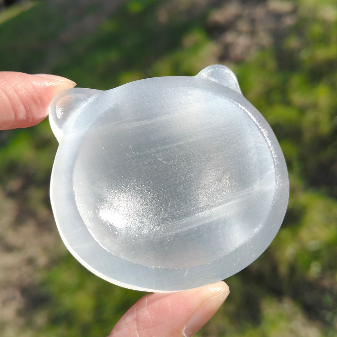 Selenite Cat Bowl
