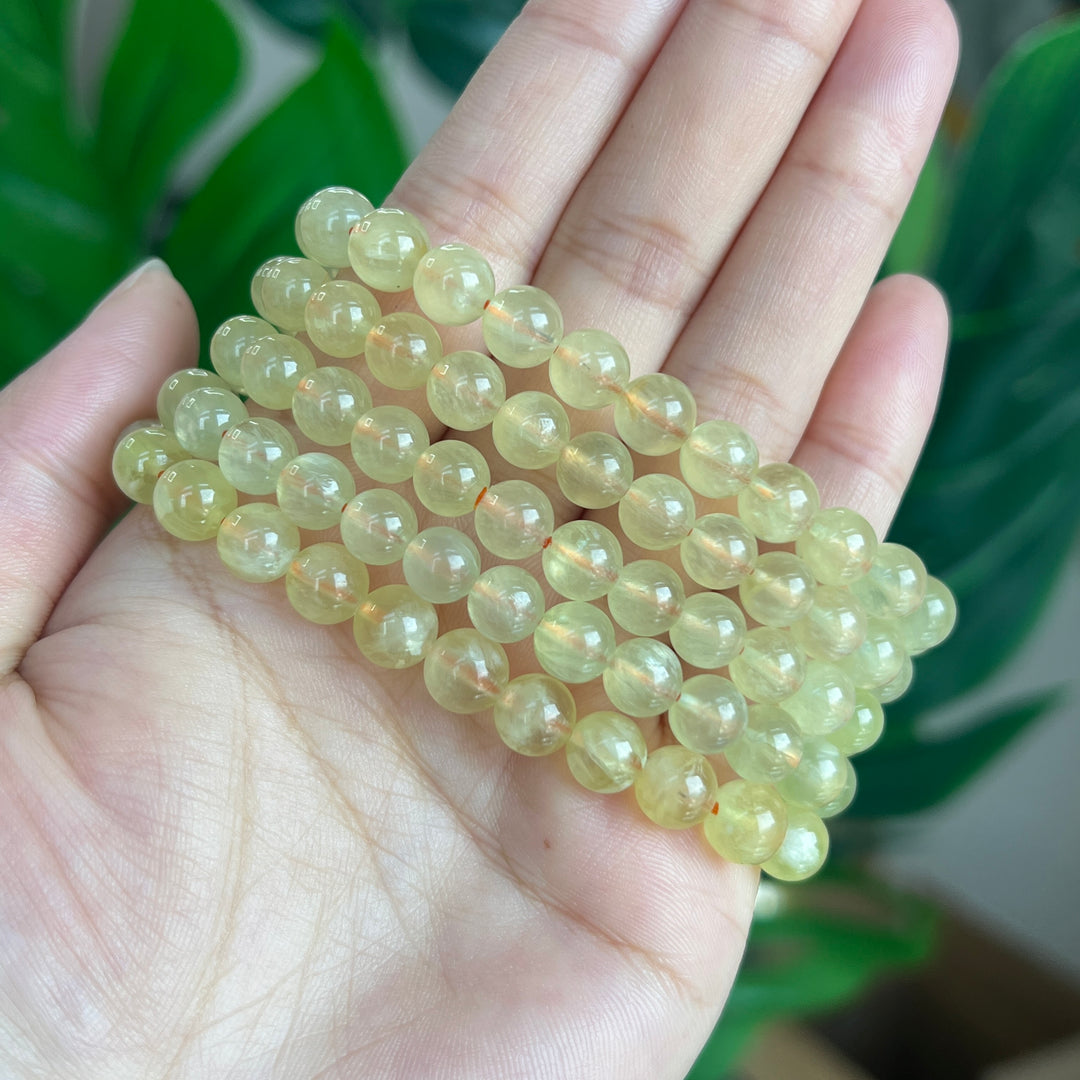 Golden Prehnite Bracelet 7.1~7.7MM