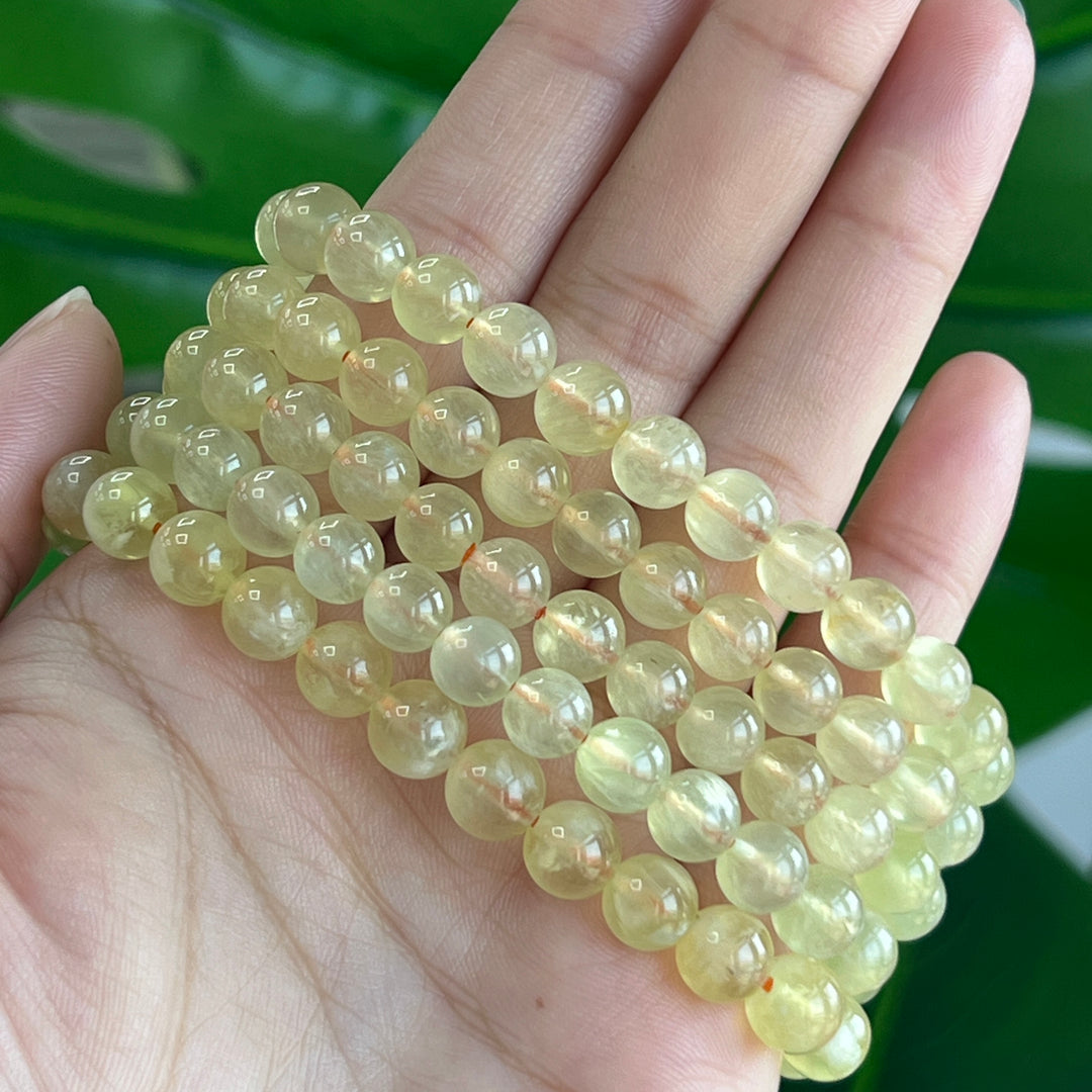 Golden Prehnite Bracelet 7.1~7.7MM