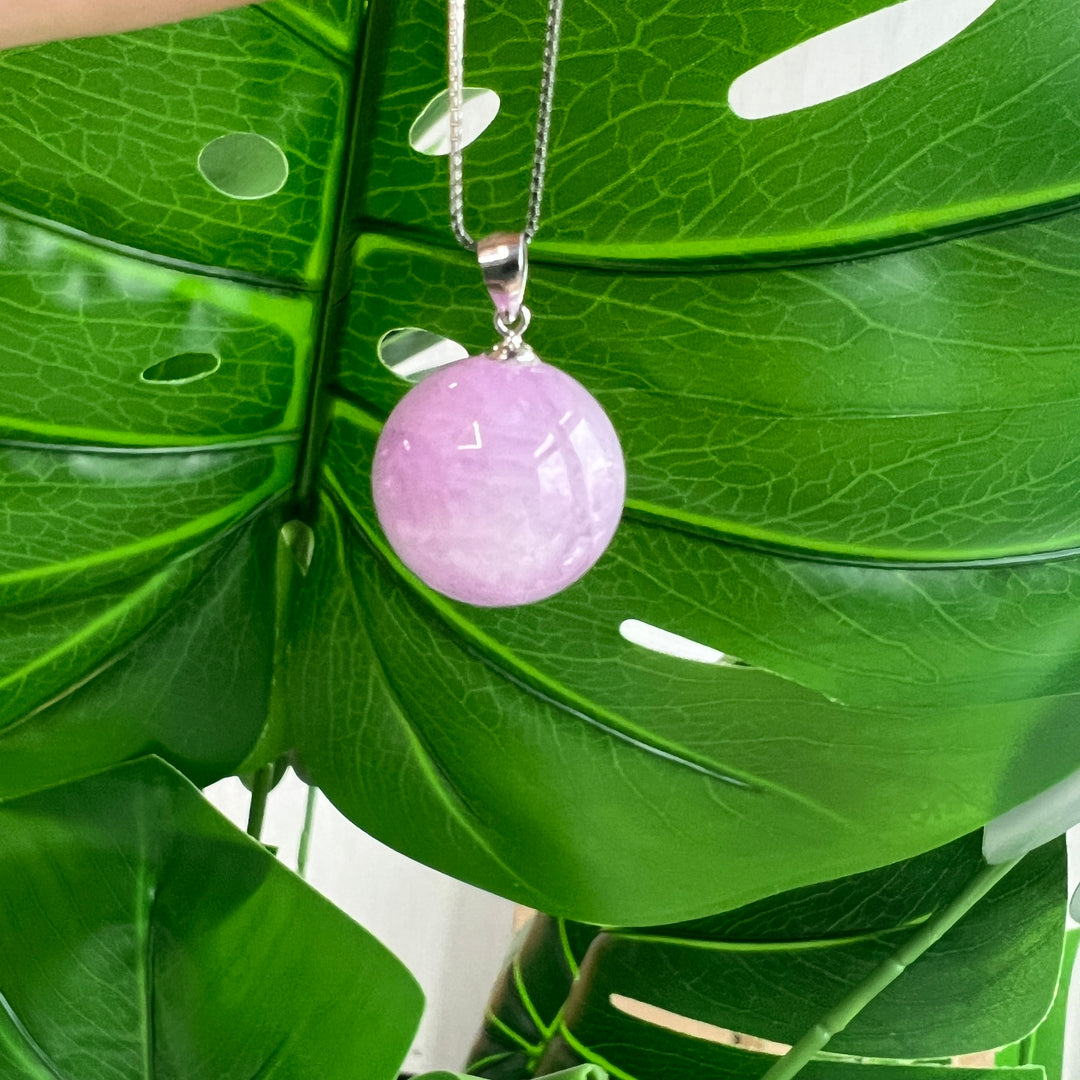 Kunzite Sphere Pendant 14.7~15.2mm