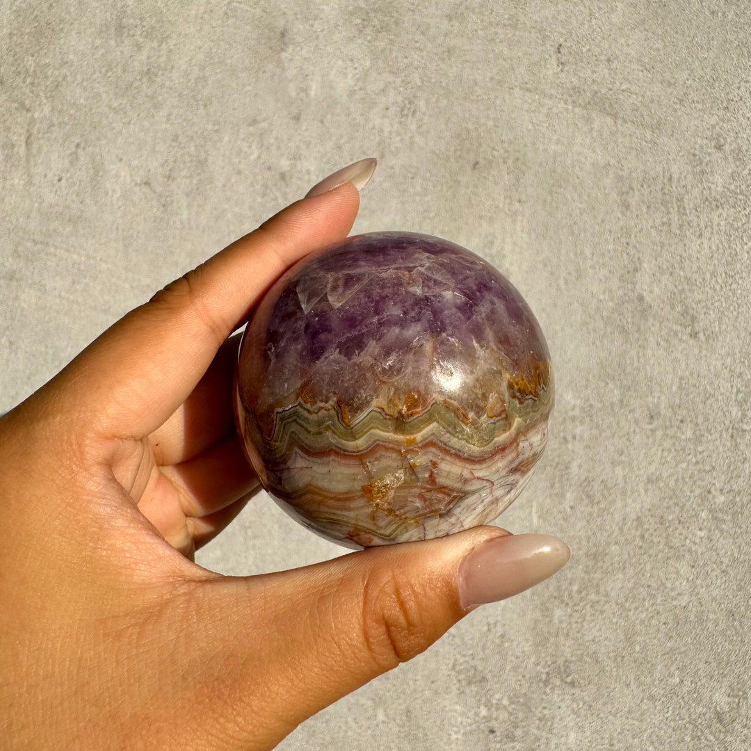 Amethyst Lace Agate Sphere