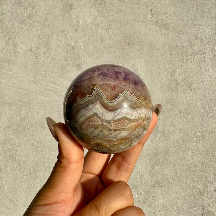 Amethyst Lace Agate Sphere