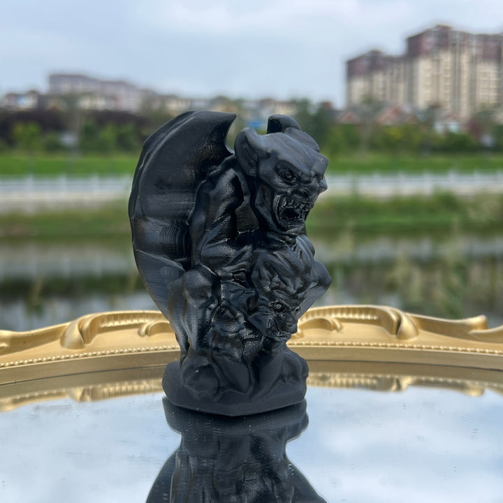 Black Obsidian Gargoyle Duo