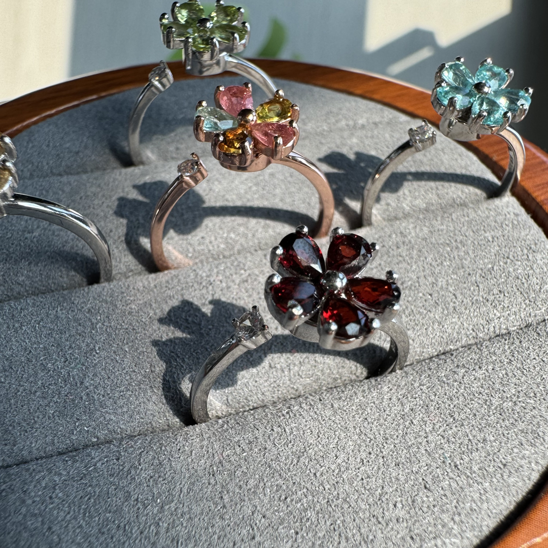 Spinning Flower Ring,S925