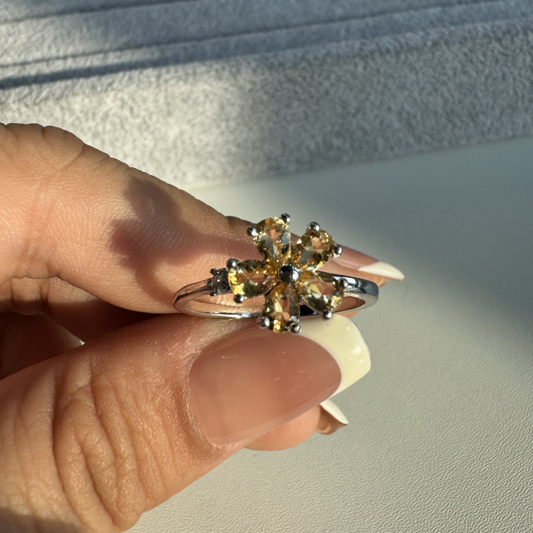 Spinning Flower Ring,S925