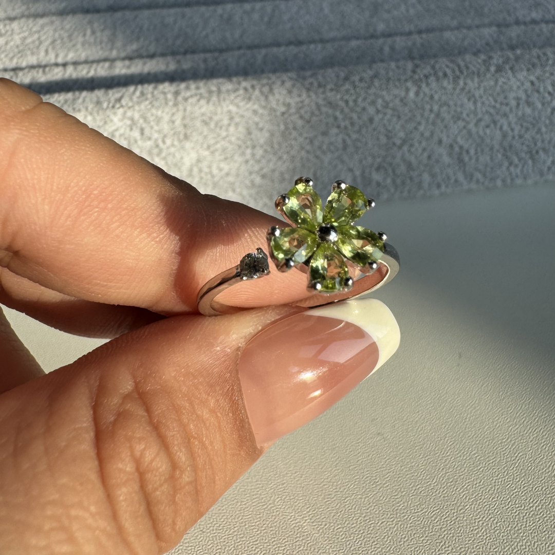 Spinning Flower Ring,S925