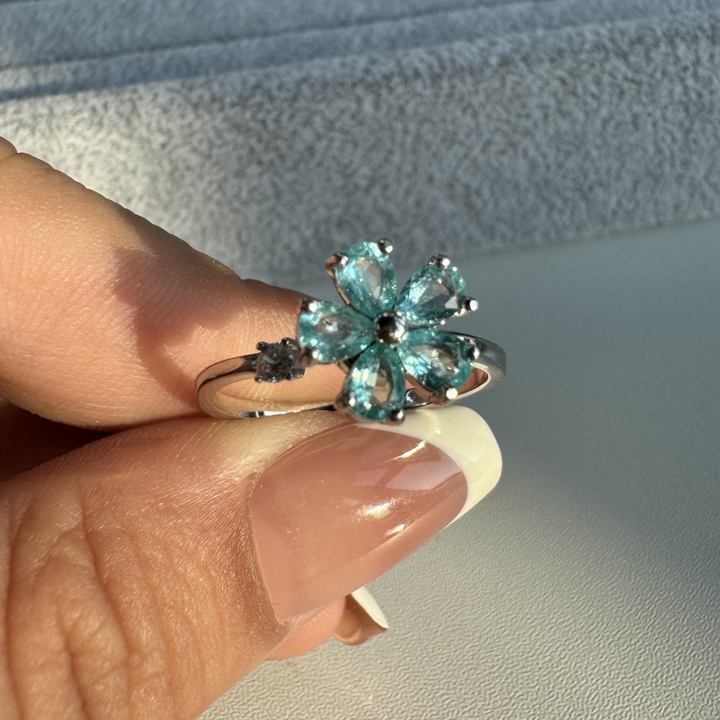 Spinning Flower Ring,S925