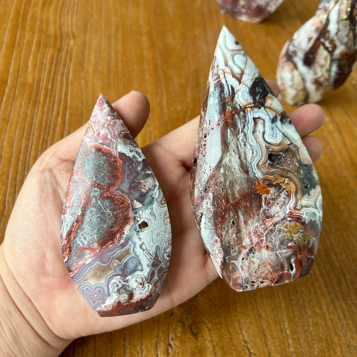 Mexican Crazy Lace Agate Teardrop, High Quality