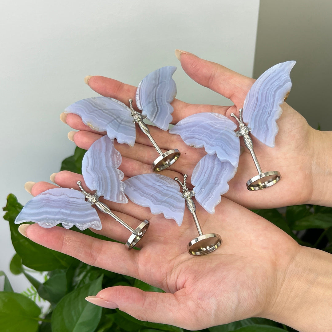 Blue Lace Agate Butterfly