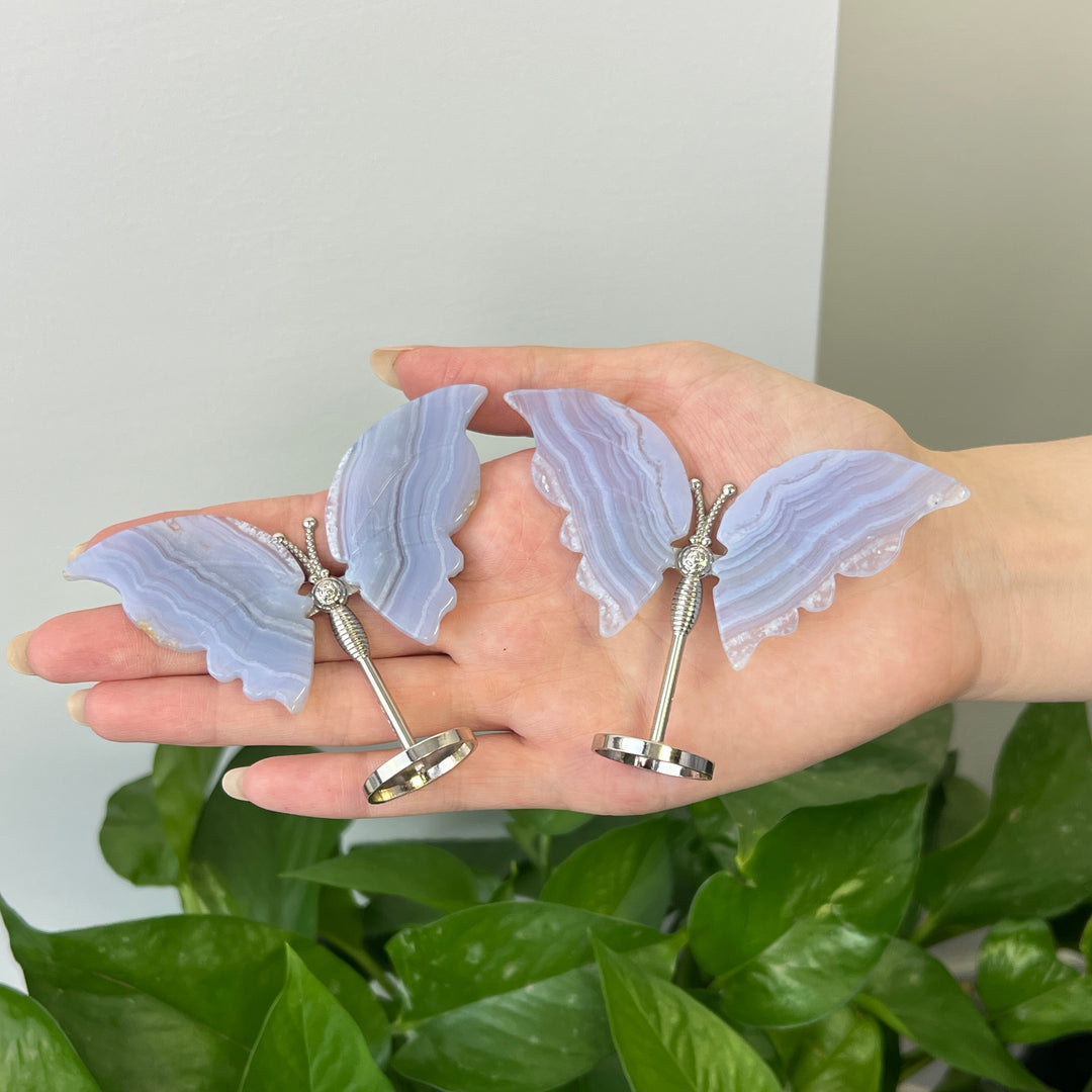 Blue Lace Agate Butterfly