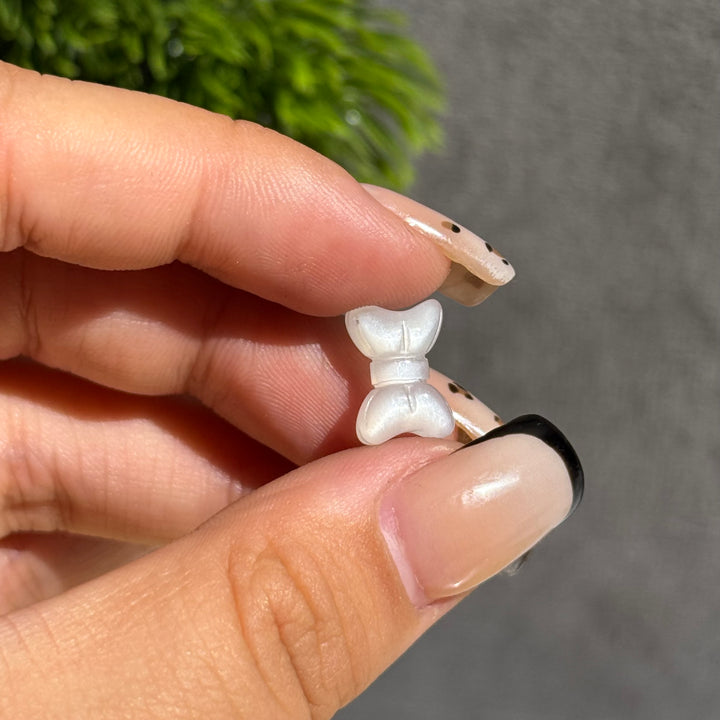 Mini White Moonstone Bow-Knot