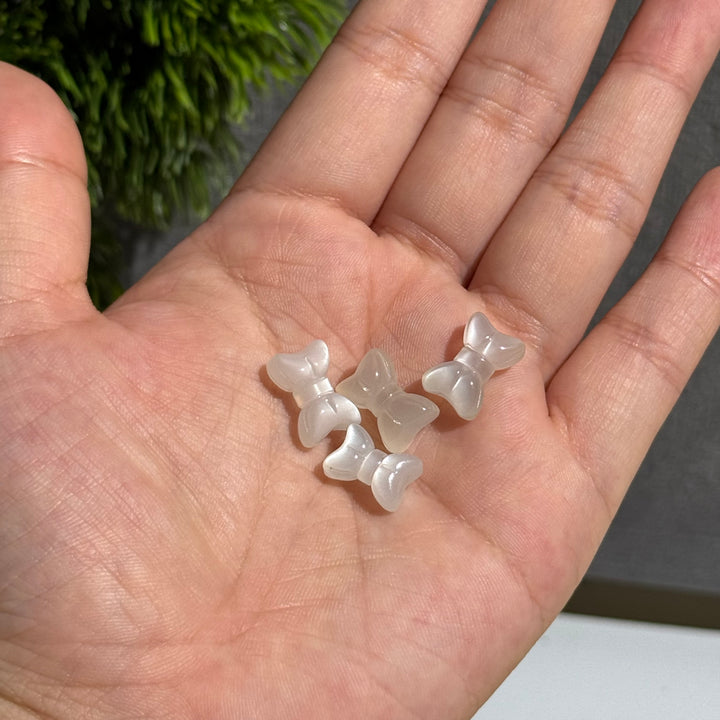 Mini White Moonstone Bow-Knot