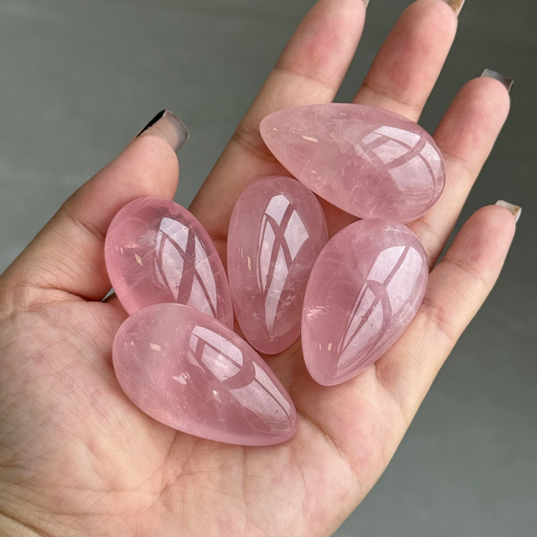 High Quality Rose Quartz Waterdrop Tumbles