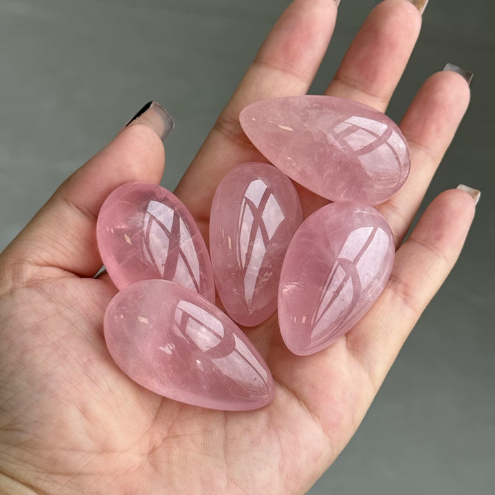 High Quality Rose Quartz Waterdrop Tumbles