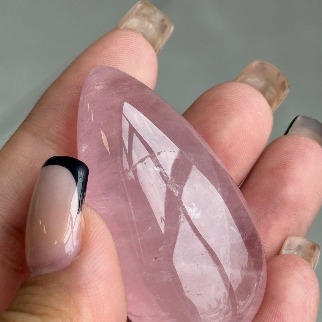 High Quality Rose Quartz Waterdrop Tumbles