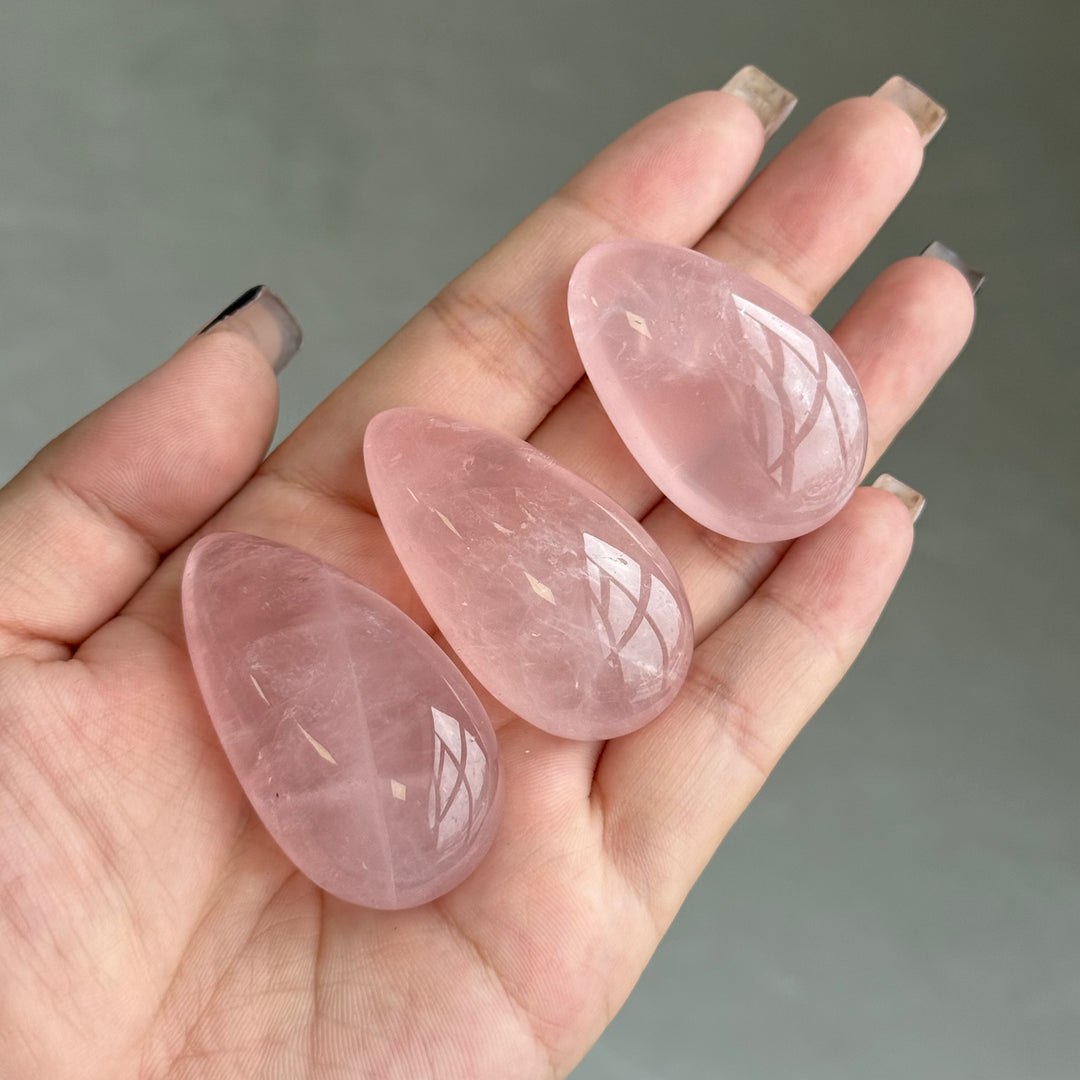 High Quality Rose Quartz Waterdrop Tumbles