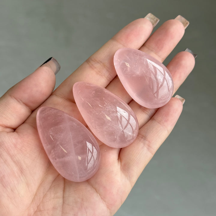 High Quality Rose Quartz Waterdrop Tumbles