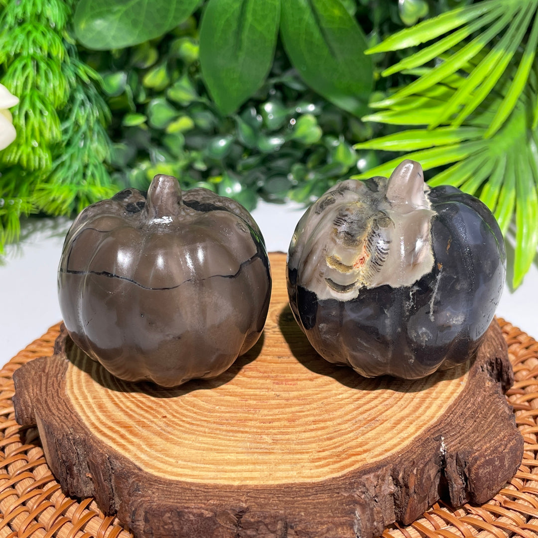 Volcanic Agate Pumpkin