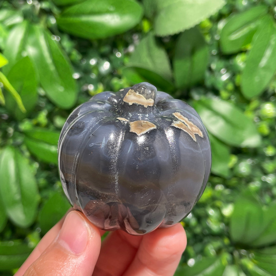 Volcanic Agate Pumpkin
