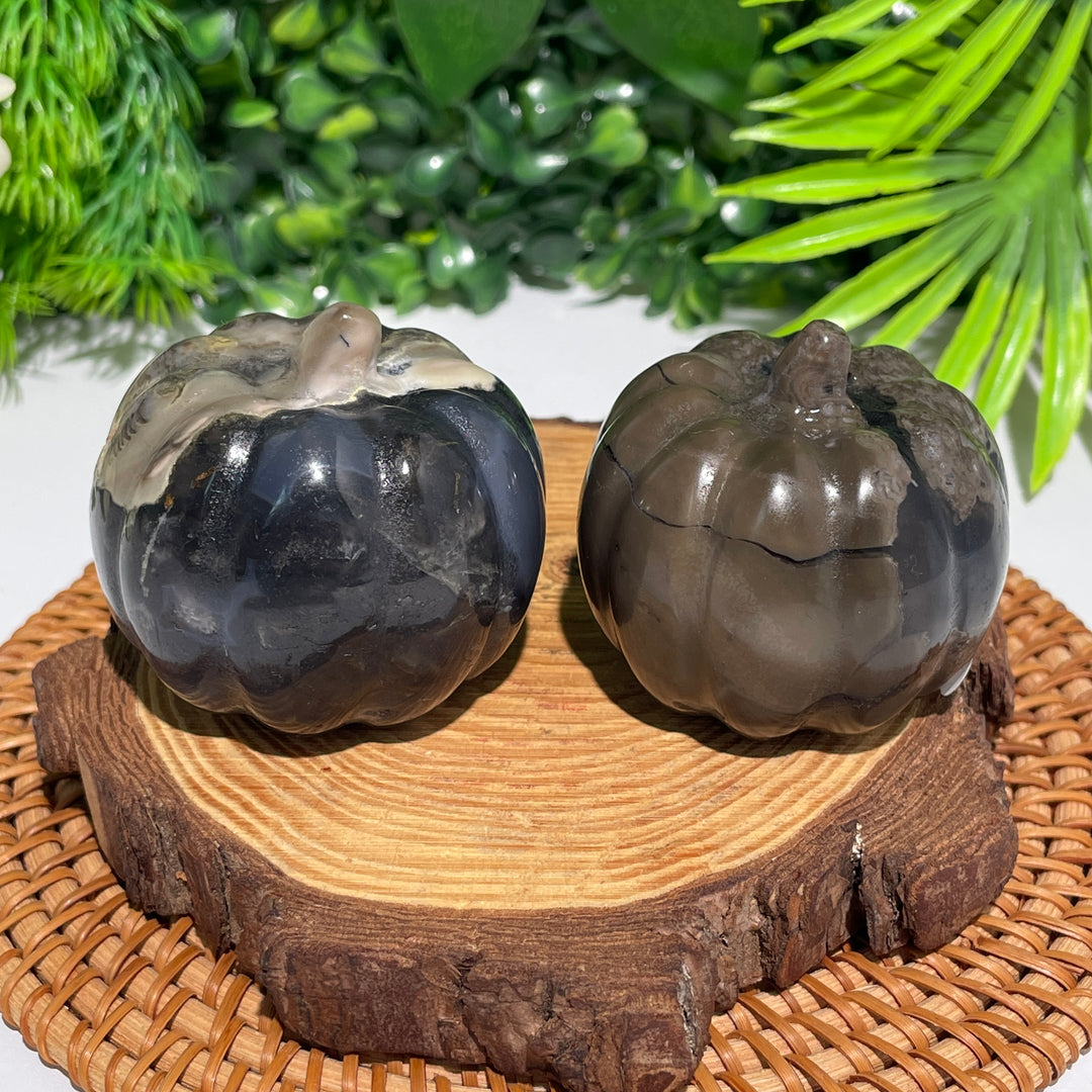 Volcanic Agate Pumpkin