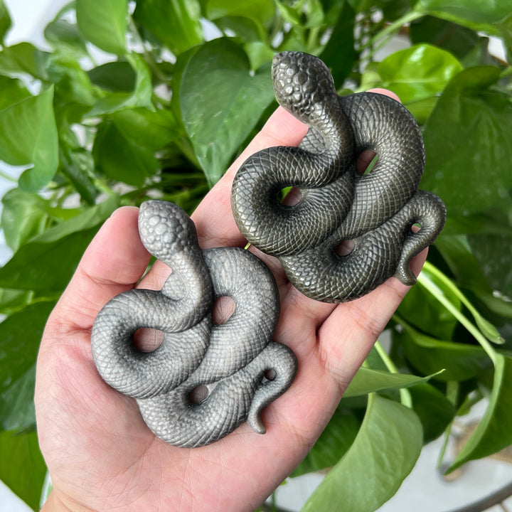 Golden/Silver Obsidian Snake Slice