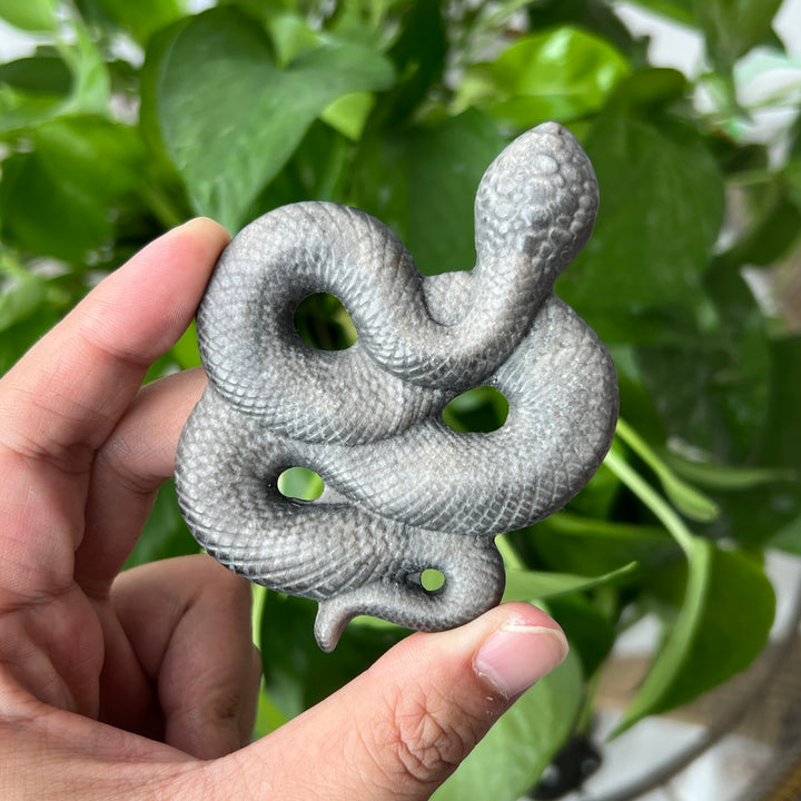 Golden/Silver Obsidian Snake Slice