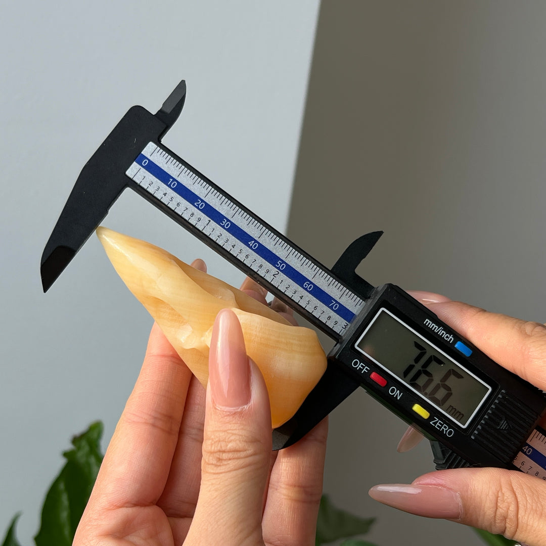 Yellow Calcite Crow Skull