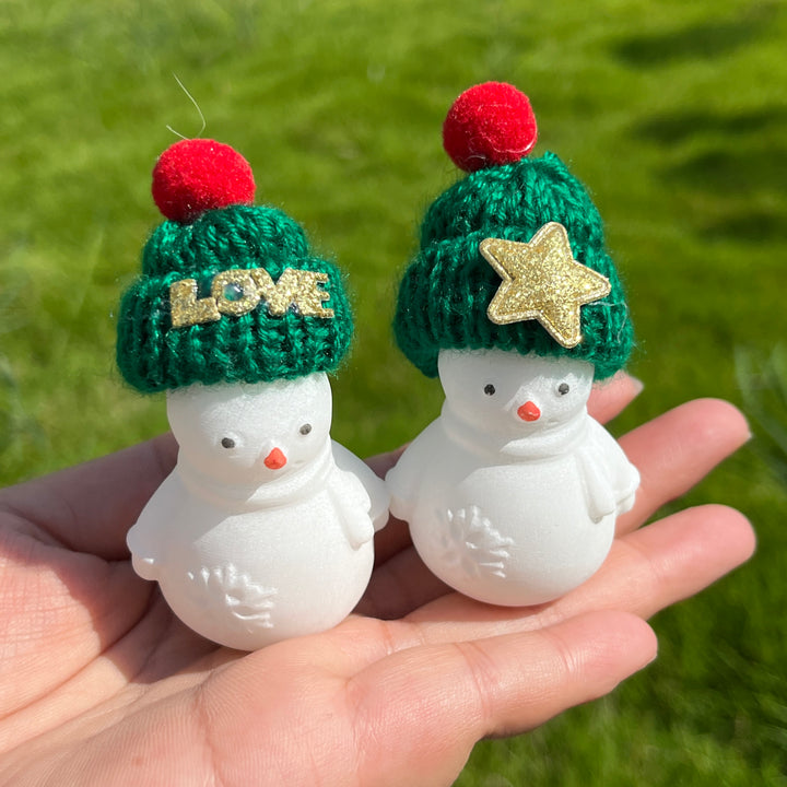 White Jade Cap Snowman