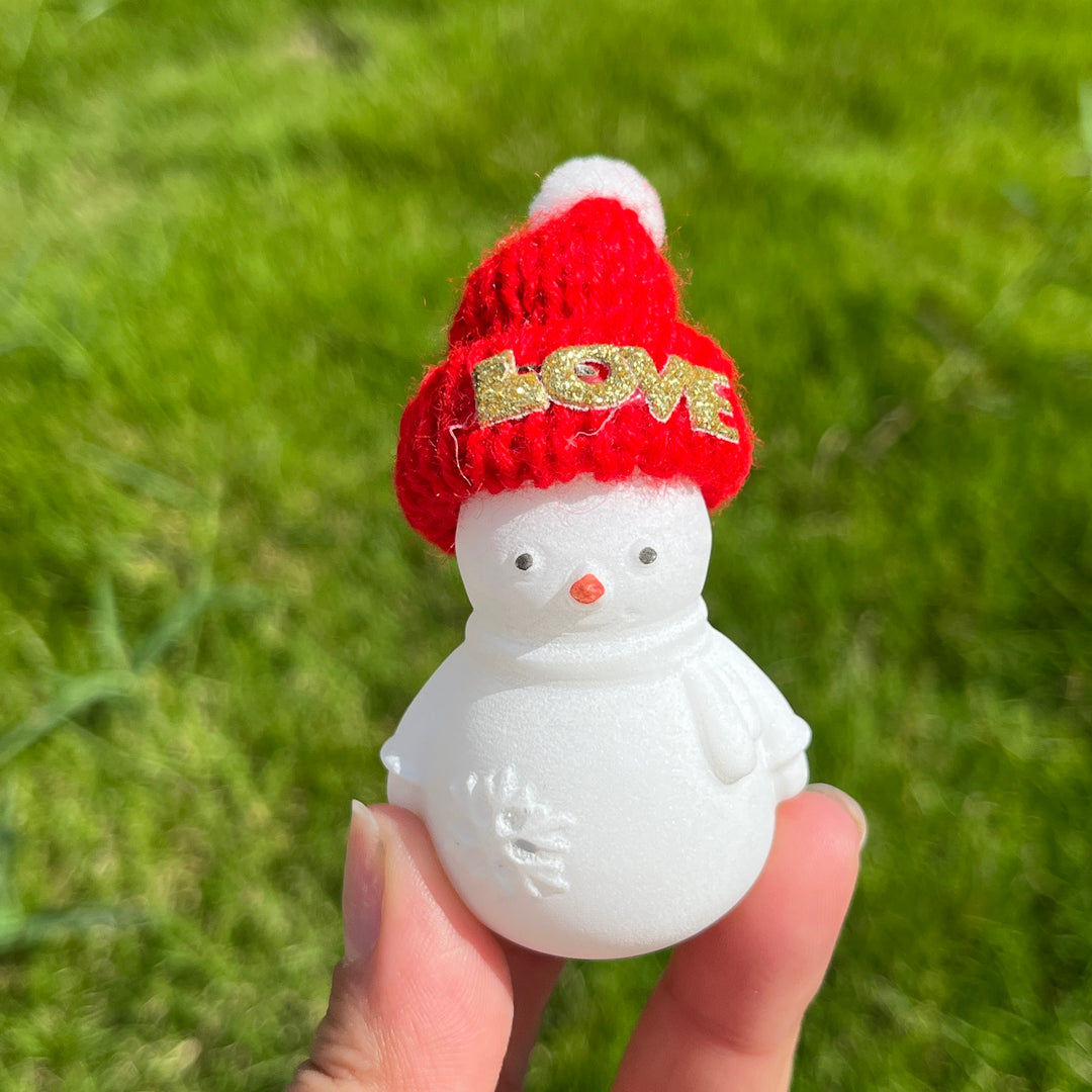 White Jade Cap Snowman