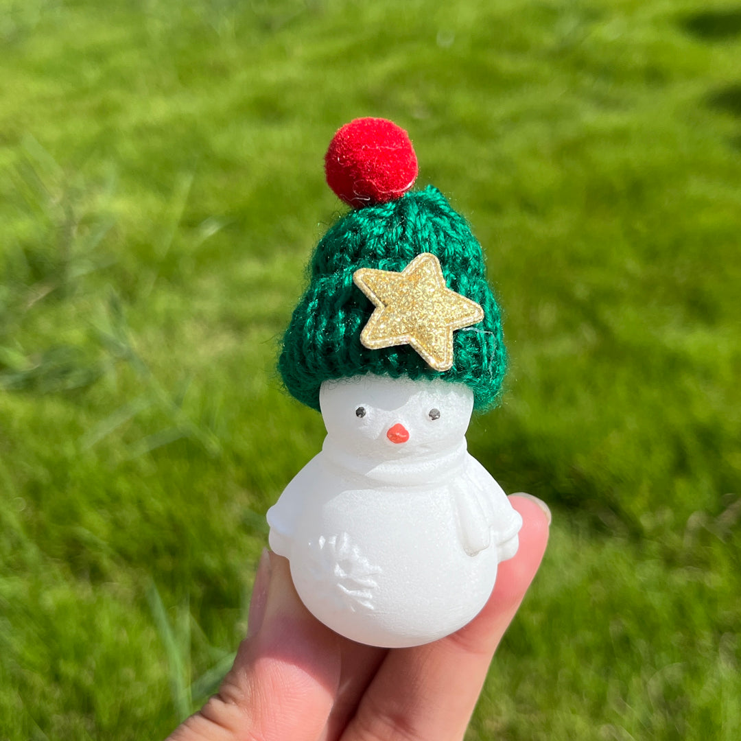 White Jade Cap Snowman